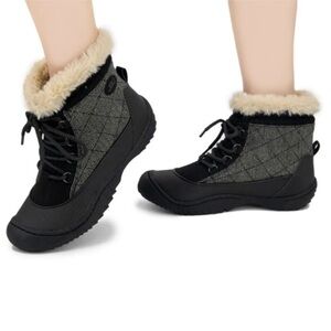 Jambu Jane Boot Quilted Herringbone Bootie Faux Fur Lined Women's Size 10